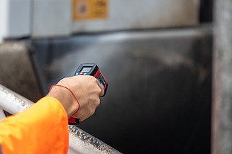 Warm Mix Asphalt hőmérsékletének ellenőrzése