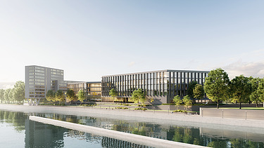 Urząd dzielnicy Esslingen Zdjęcie zrównoważonego urzędu dzielnicy Esslingen