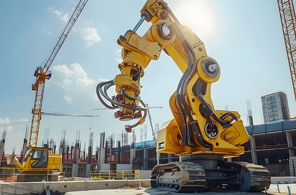 Foto einer Baumaschine