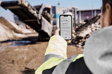 Photo of a cell phone that can be used to order bulk goods digitally