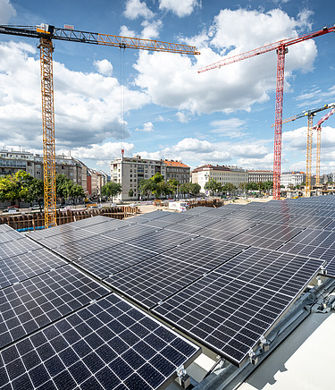 Foto einer Solaranlage 