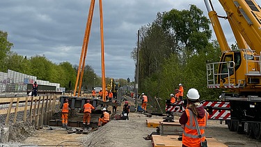 A Sengelmannstraße állomás építéséről készült fotó 