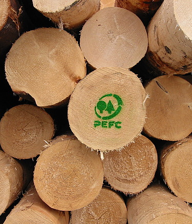 Foto von PEFC verifiziertem Holz