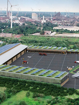 Photo of the final expansion of the recycling park in Bremen