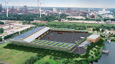 Rendering of the finished site, Circular Economy Business Park Bremen