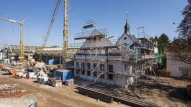 Existing buildings and new developments are being constructed in the Seidelschen Höfe