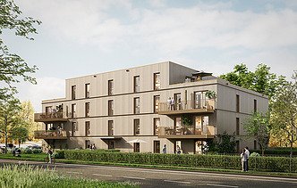 TETRIQX residential buildings with 3 to 5 storeys and balconies in an urban setting
