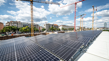 stavenisko poháňané solárnou energiou Fotografia fotovoltaického systému