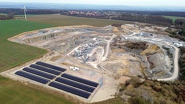Bird's eye view of Eigenrieden limestone quarry