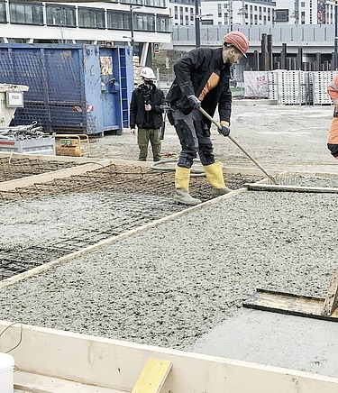 betonalap készítésa Fotó a betonalap készítéséről