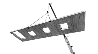 Large prefabricated timber components for modern and mass-produced construction