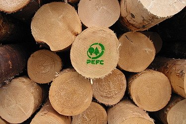 Foto von PEFC verifiziertem Holz