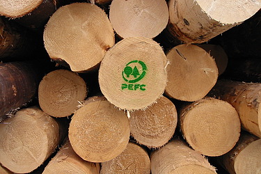 Photo of PEFC verified wood