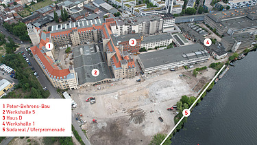Das Industriegelände wird nachhaltig weiterentwickelt Elemente des Behrens-Ufers in Berlin