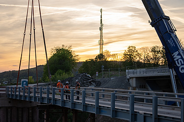 Photo of the construction at the A8 Enztal crossing