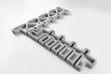 Visualisierung einer Betondruck-Leichtbau Struktur