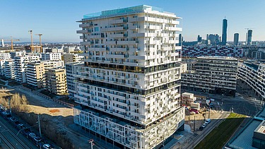 Drohnen-Foto vom Taborama in Wien