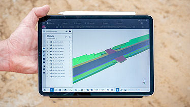 Tablet mit BIM2Field