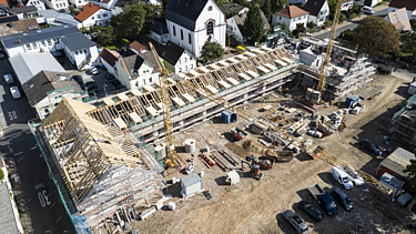 Luftaufnahme der Seidelschen Höfe während der Quartiersentwicklung