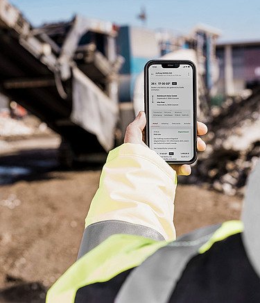 Ordering bulk materials digitally via smartphone